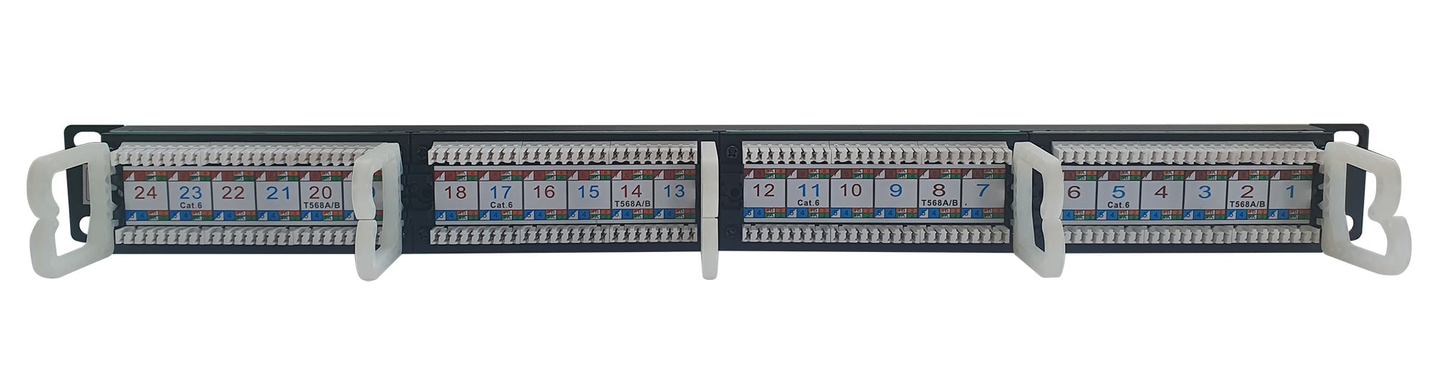 Pannello Patch UTP 24 Posti RJ45 Cat6 Techly - Techly Professional I-PP 24-RU-C6T