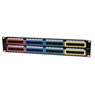 UTP Patch Panel 48 Ports Cat6 Color Coded - Intellinet I-PP 48-C6-CL