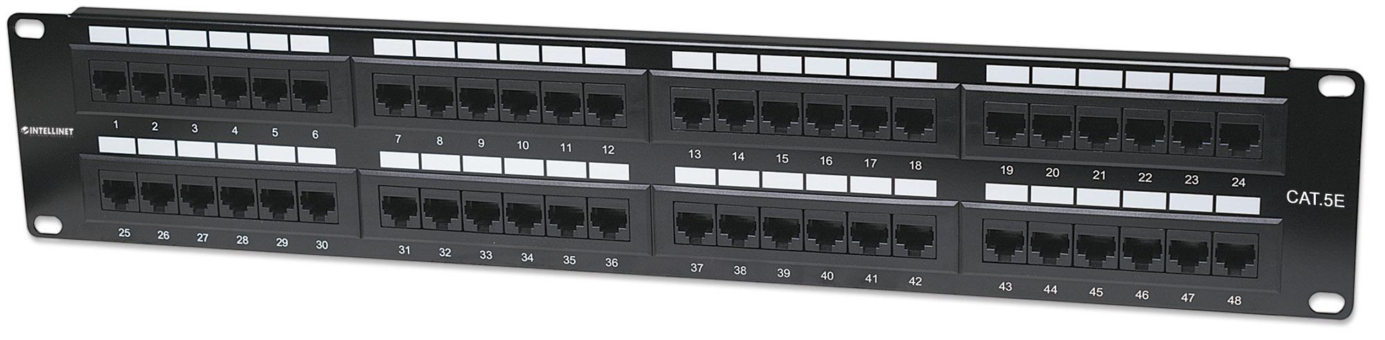 Pannello Patch UTP 48 Posti RJ45 Cat5E - Intellinet I-PP 48-RU-C5E
