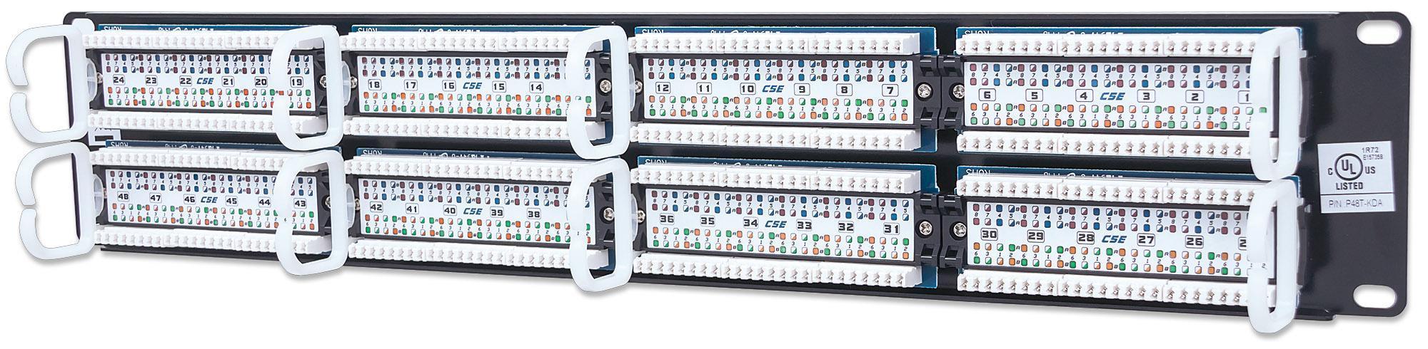 Pannello Patch UTP 48 Posti RJ45 Cat5E - Intellinet I-PP 48-RU-C5E