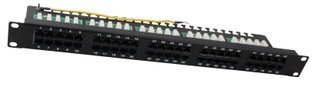 Pannello Patch 50 Porte UTP Telefonico Cat3 Nero - Intellinet I-PP 50-ISDN-BK