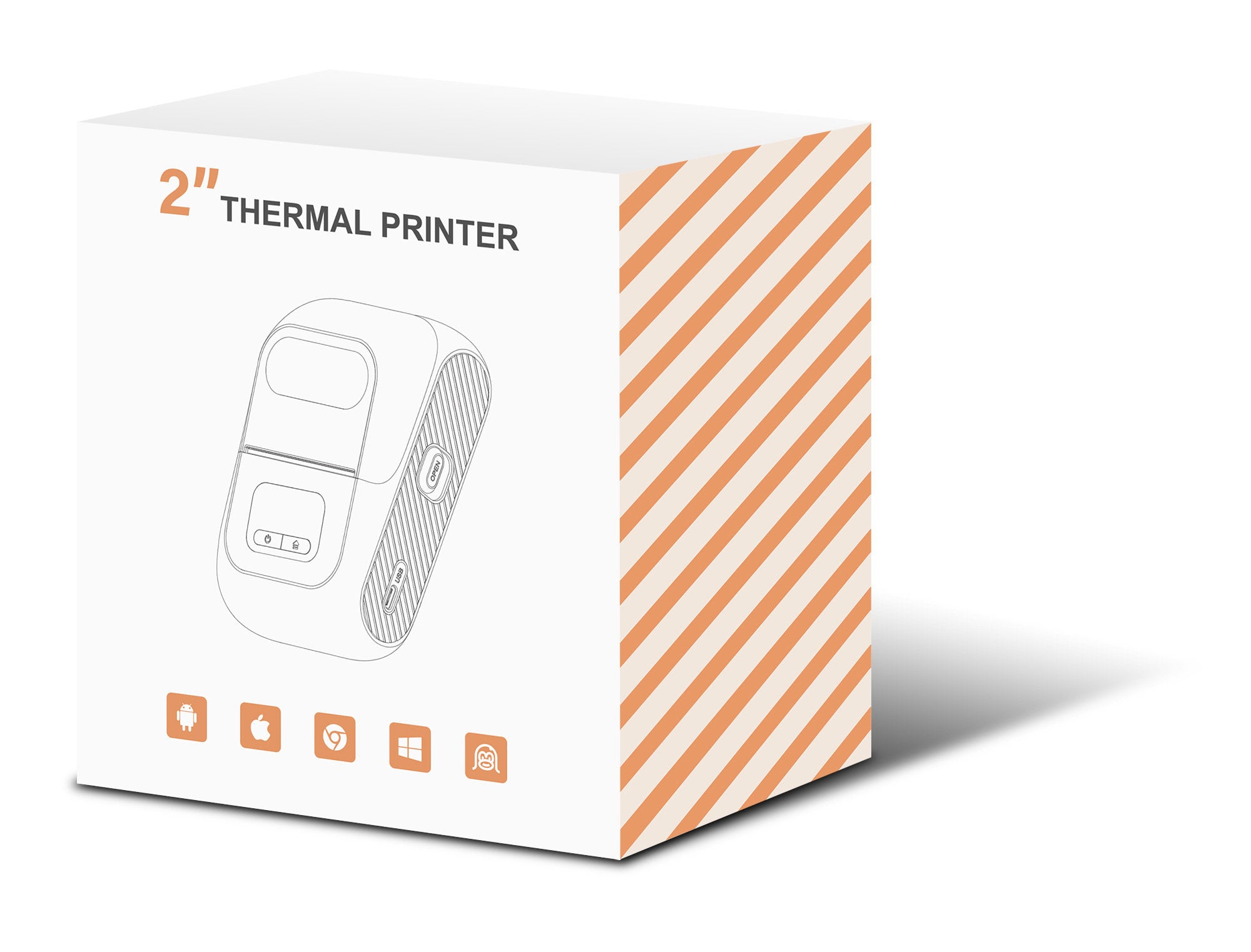 Mini Etichettatrice Stampante Termica Bluetooth C/Display Portatile Ricarica USB-C™ - Techly I-PRINT002