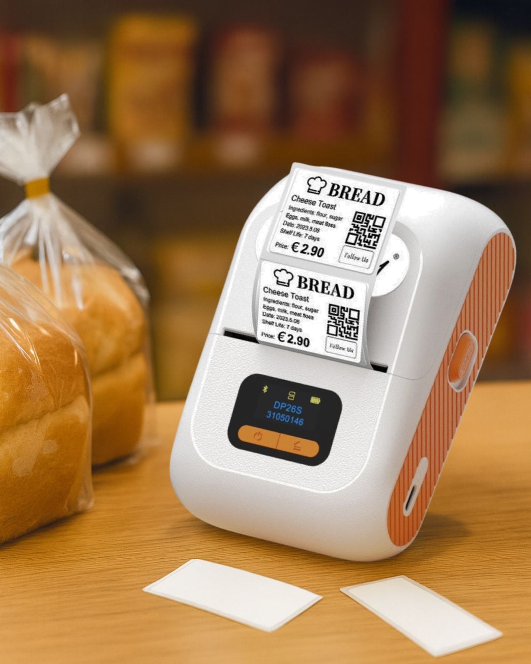 Mini Etichettatrice Stampante Termica Bluetooth C/Display Portatile Ricarica USB-C™ - Techly I-PRINT002