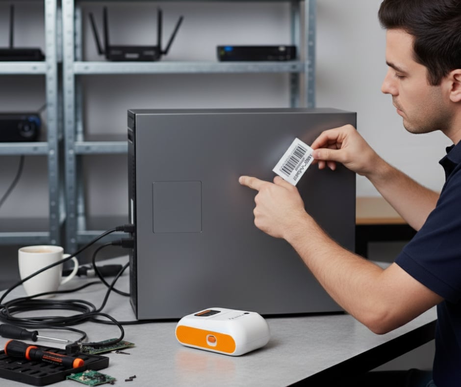 Mini Etichettatrice Stampante Termica Bluetooth C/Display Portatile Ricarica USB-C™ - Techly I-PRINT002