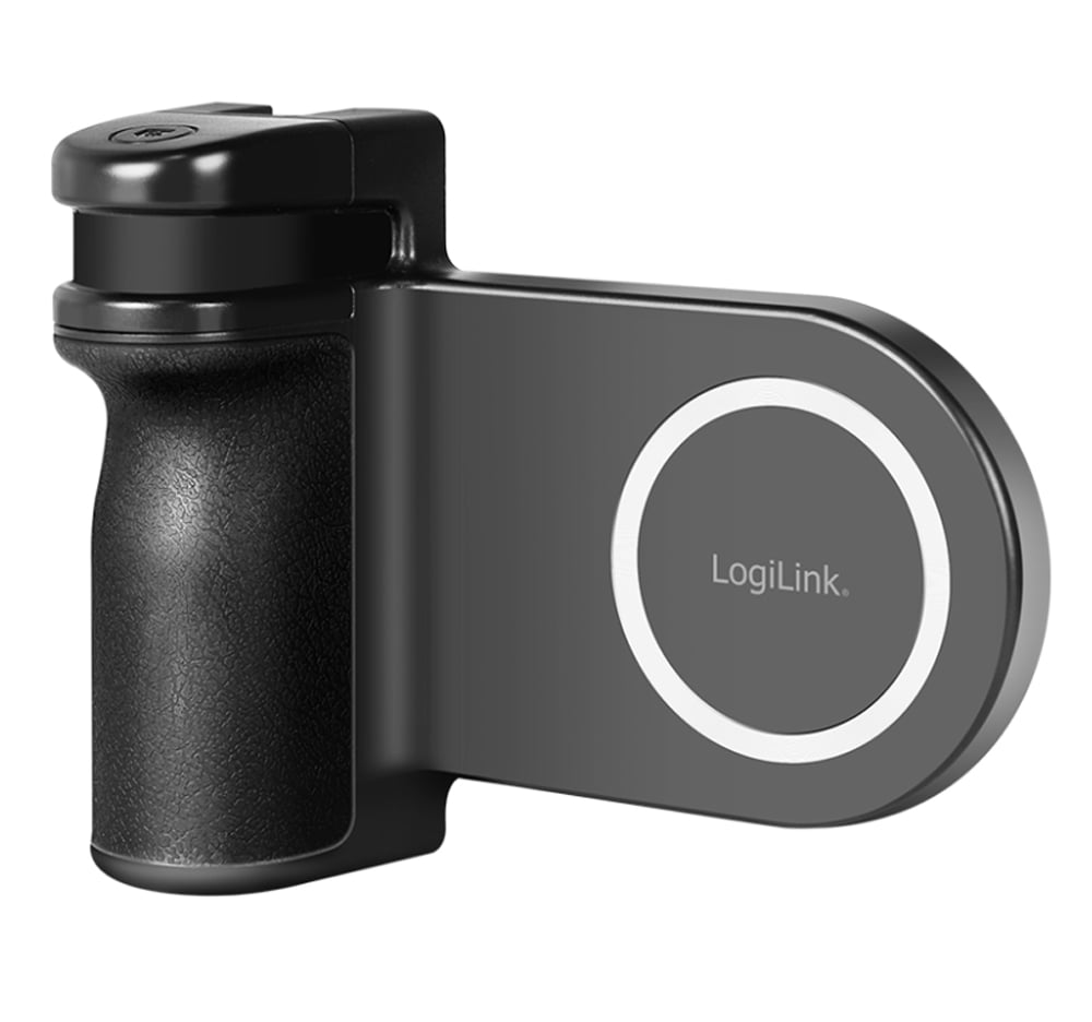 Impugnatura Magnetica per Smartphone con Telecomando Wireless e Luce a 3 Livelli di Luminosità - Logilink I-SMART-GRIP-MAG
