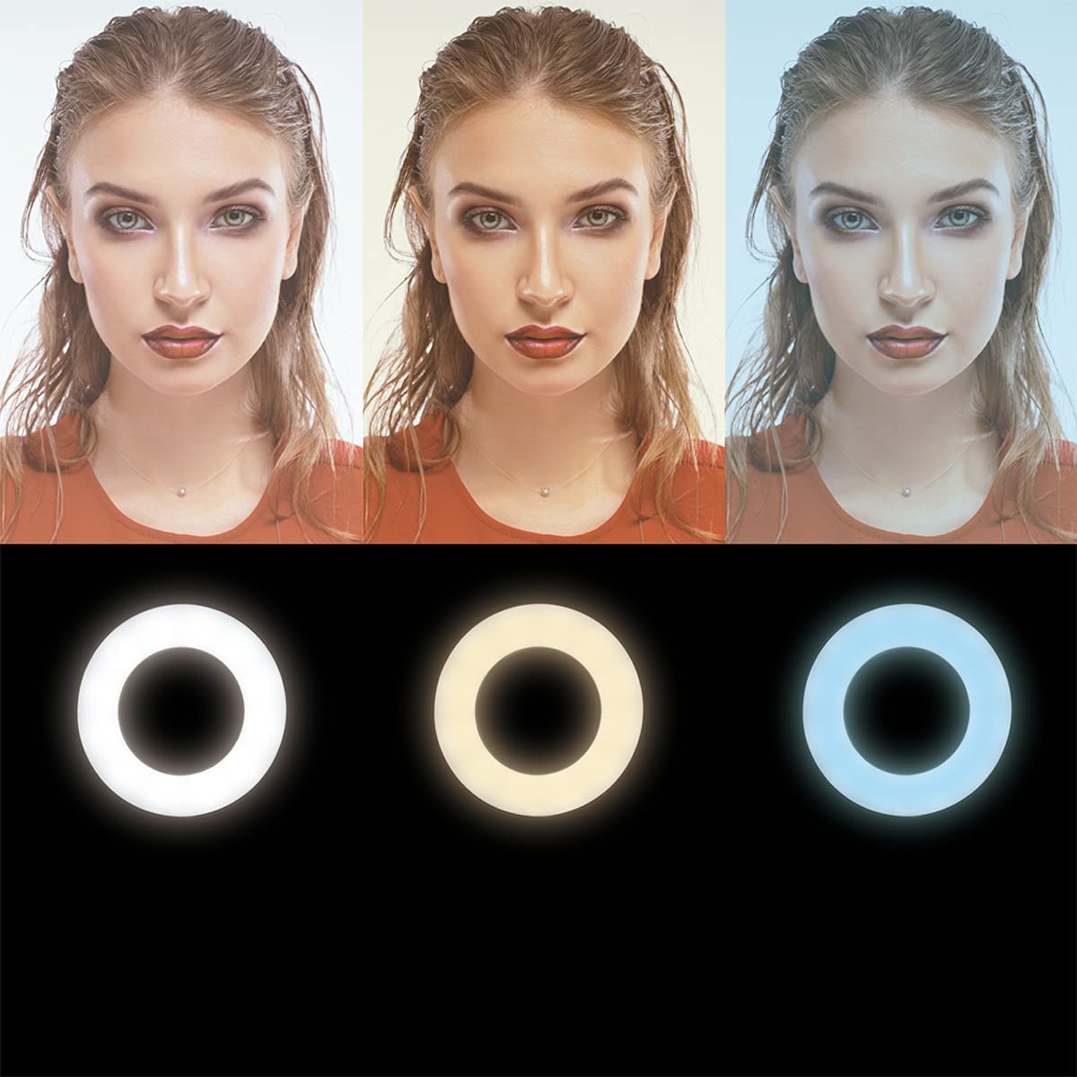 Luce LED Anello 25cm Regolazione Luminosità Stand Smartphone - Logilink I-SMART-RING25