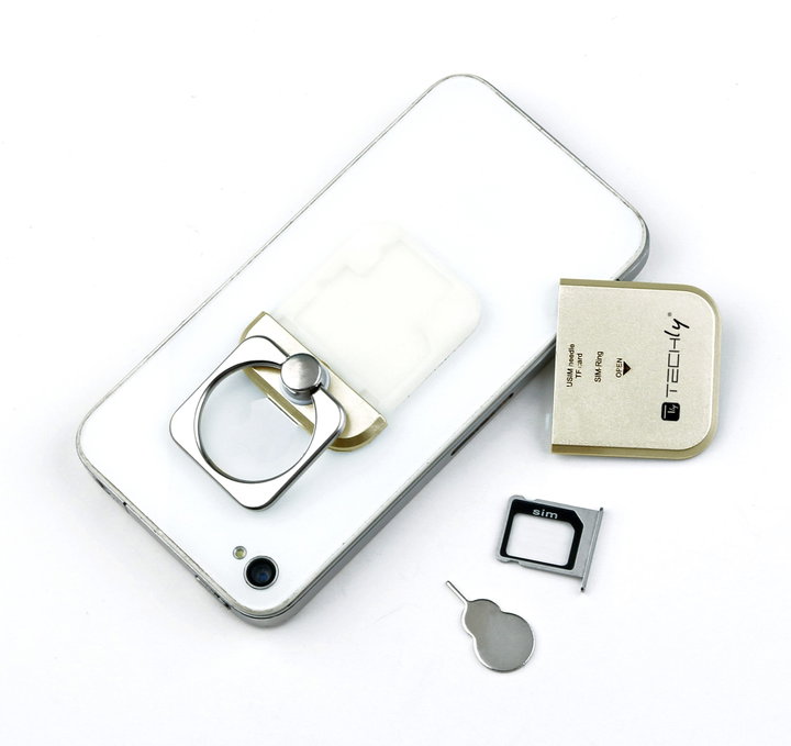 Anello e Supporto per Smartphone Oro - Techly I-SMART-RINGG