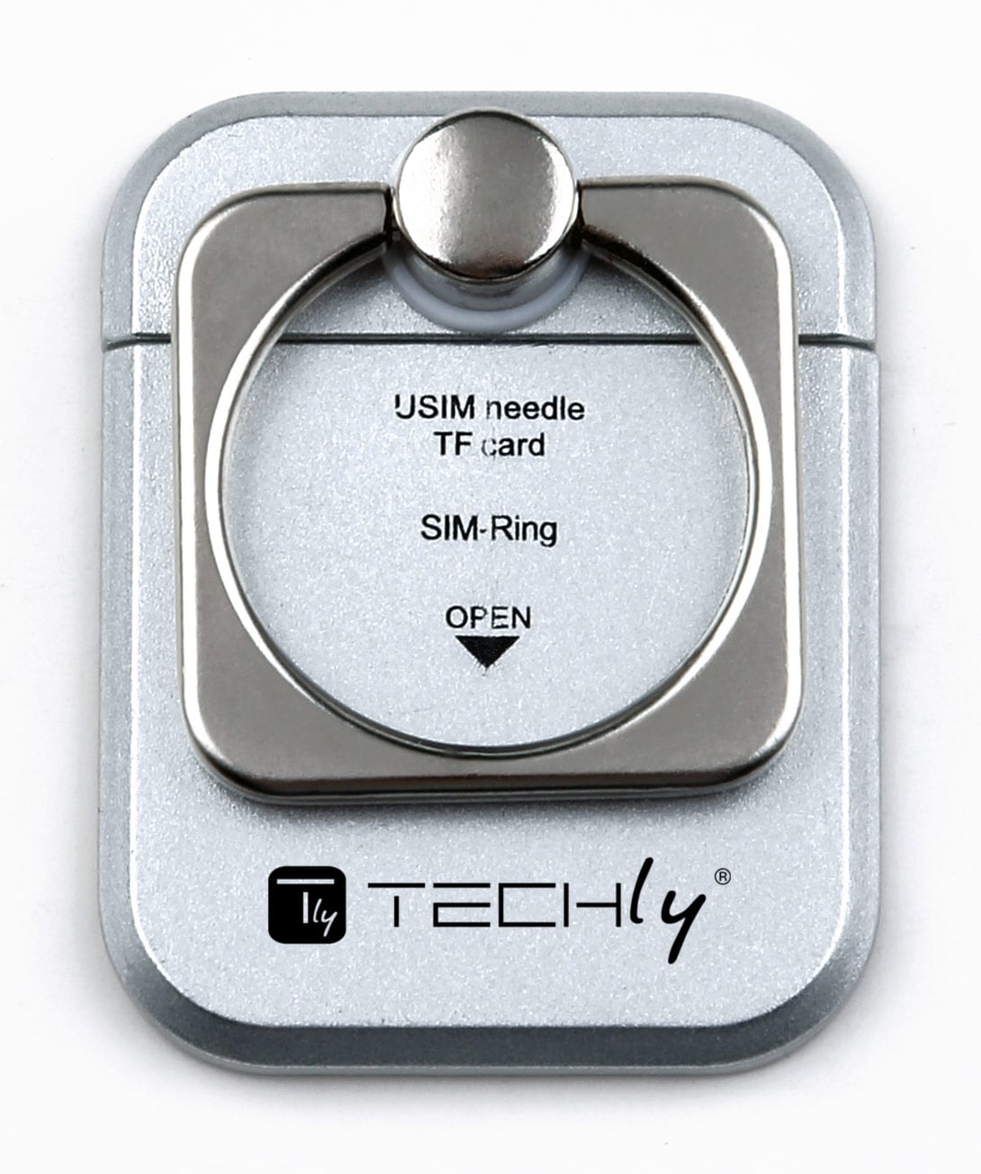 Anello e Supporto per Smartphone Silver - Techly I-SMART-RINGS