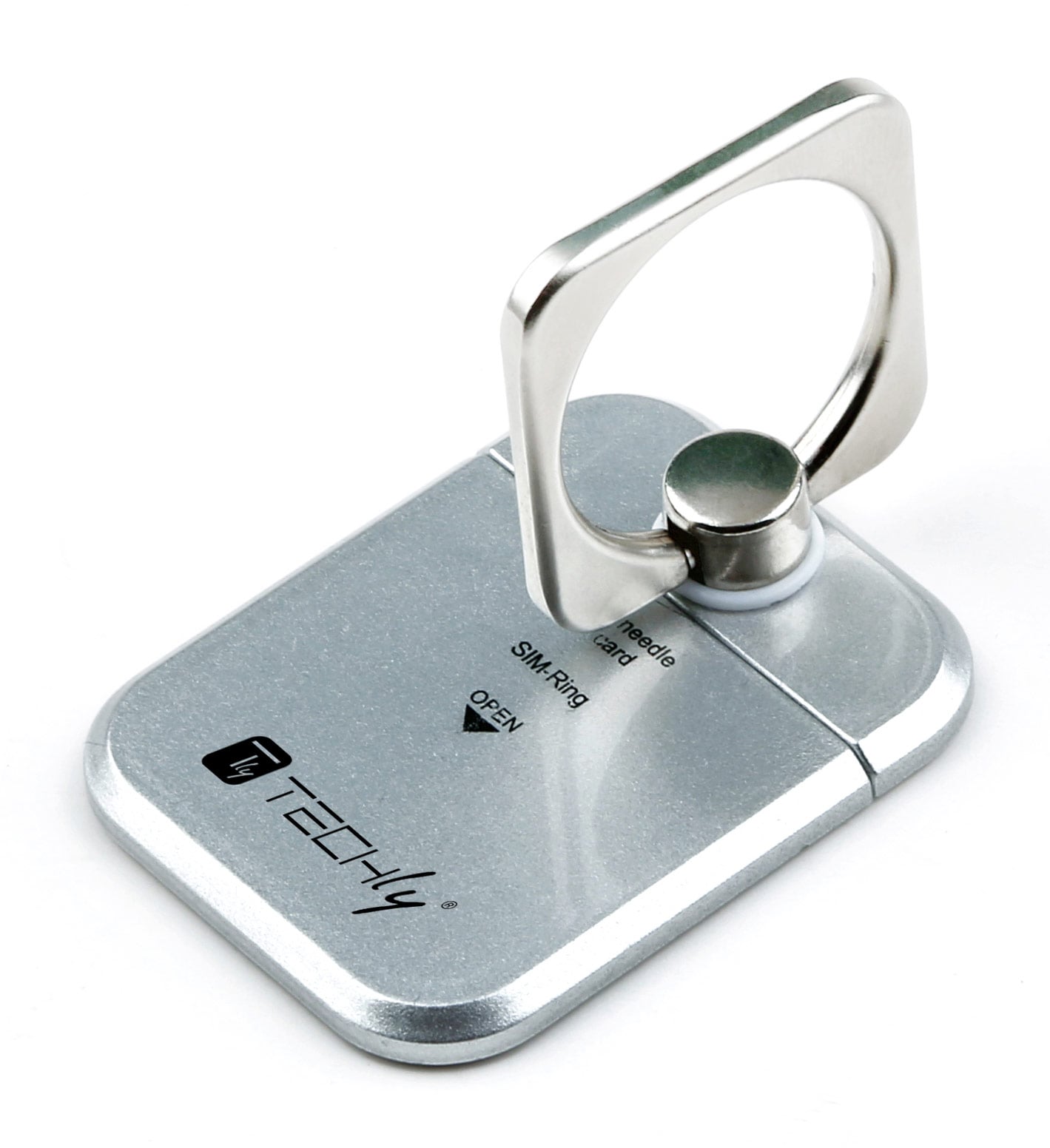 Anello e Supporto per Smartphone Silver - Techly I-SMART-RINGS
