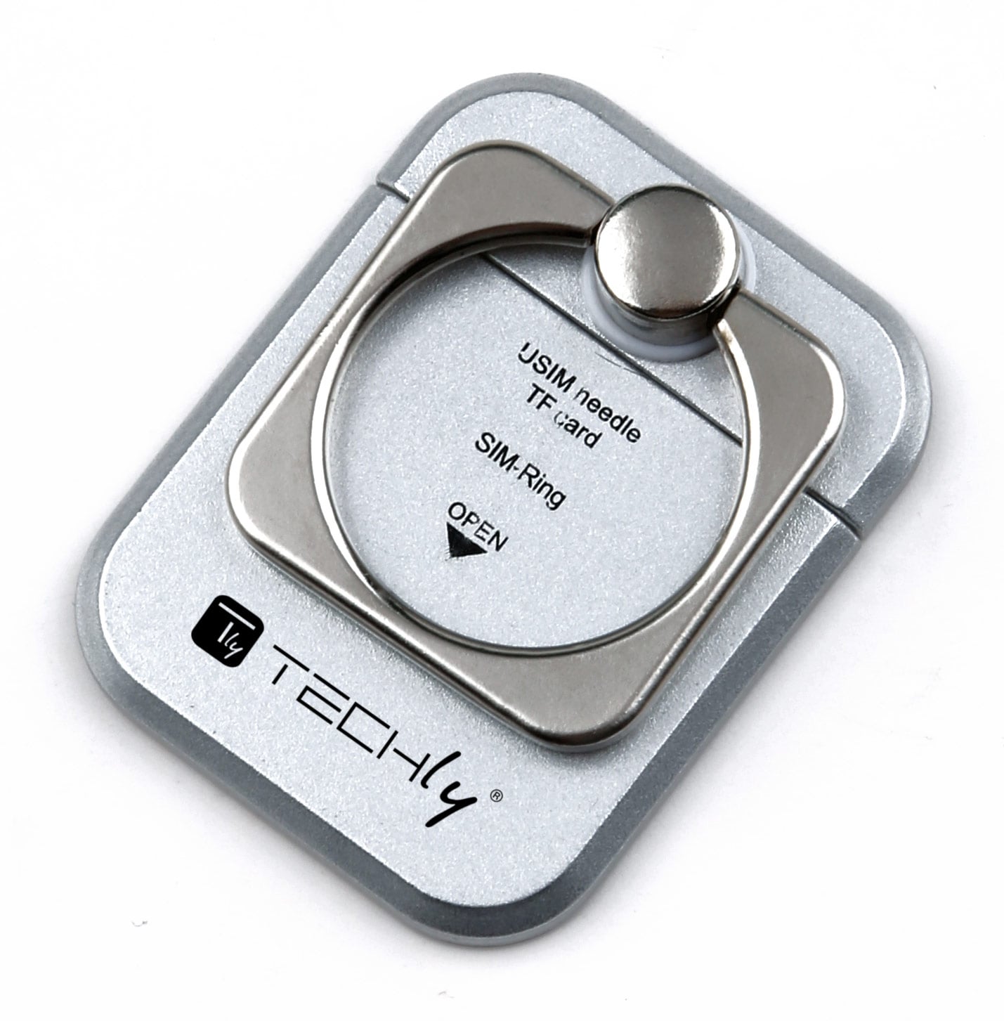 Anello e Supporto per Smartphone Silver - Techly I-SMART-RINGS