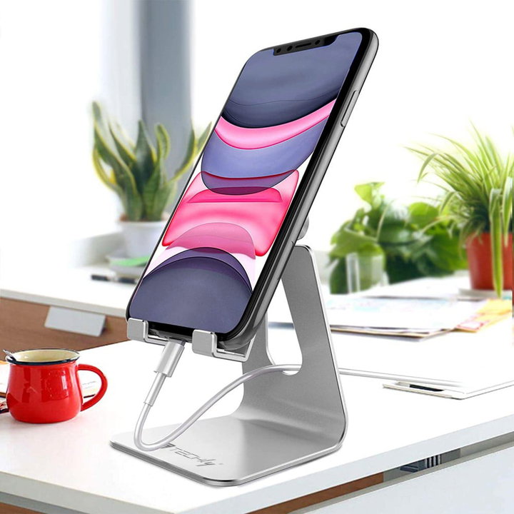 Supporto Porta Smartphone e Tablet Universale Regolabile da Scrivania - Techly I-SMART-STAND4