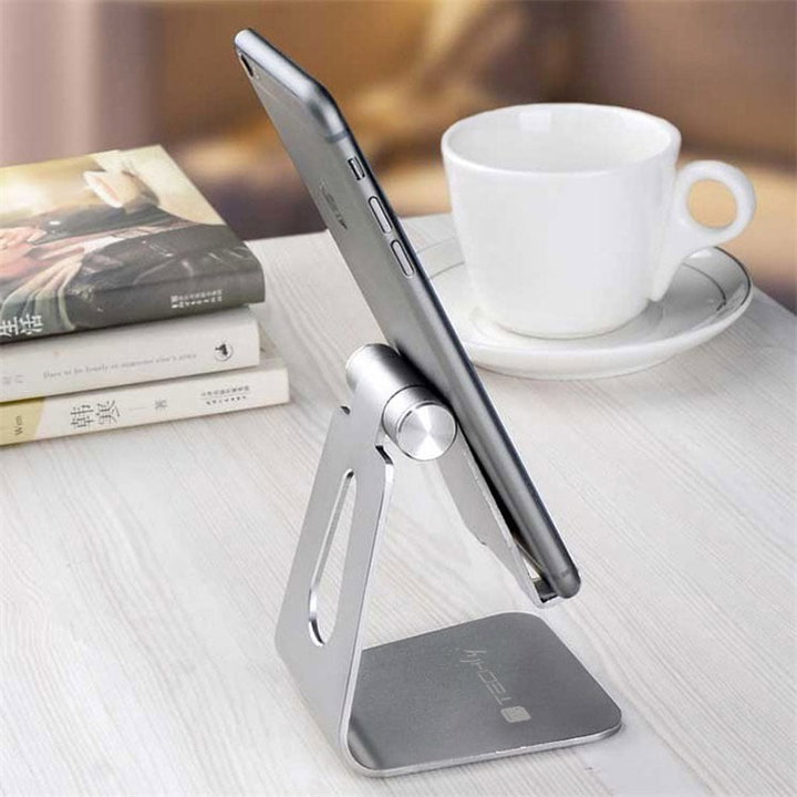 Supporto Porta Smartphone e Tablet Universale Regolabile da Scrivania - Techly I-SMART-STAND4