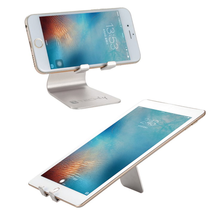 Supporto Porta Smartphone e Tablet Universale Regolabile da Scrivania - Techly I-SMART-STAND4