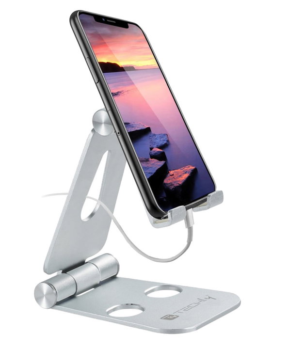 Supporto Pieghevole Porta Smartphone e Tablet da Scrivania - Techly I-SMART-STAND6