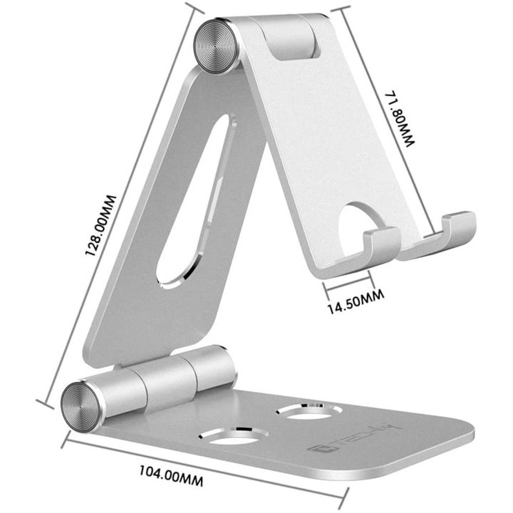Supporto Pieghevole Porta Smartphone e Tablet da Scrivania - Techly I-SMART-STAND6