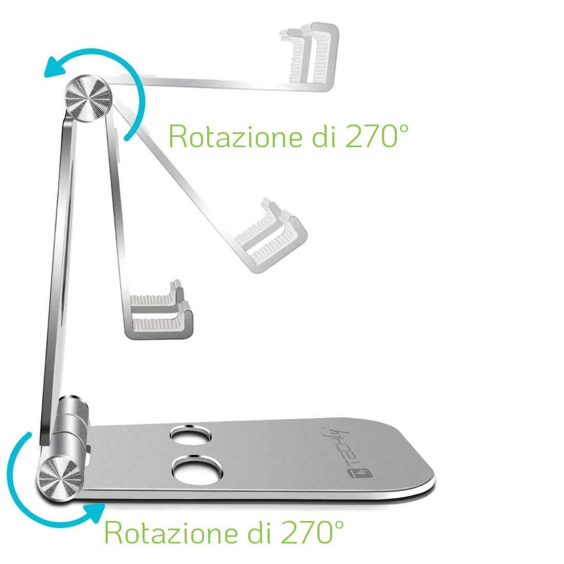 Adjustable and foldable desktop tablet holder - Techly I-SMART-STAND 6