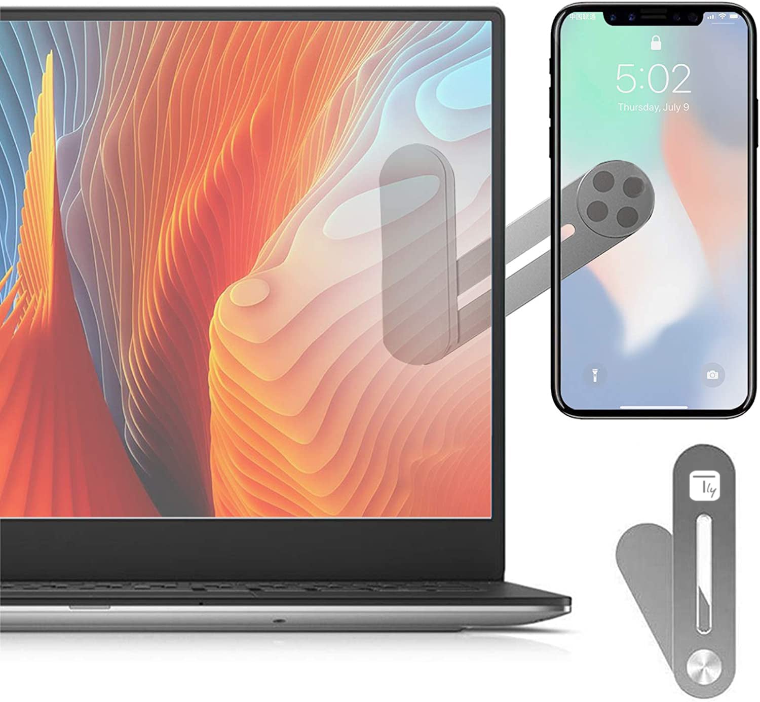 Support for Laptop Laptop Magnetic Clip Smartphone - Techly I-SMART-STAND 7
