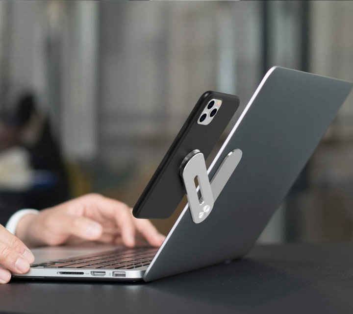 Supporto per Smartphone a Clip Magnetica Laterale per Notebook Laptop - Techly I-SMART-STAND7