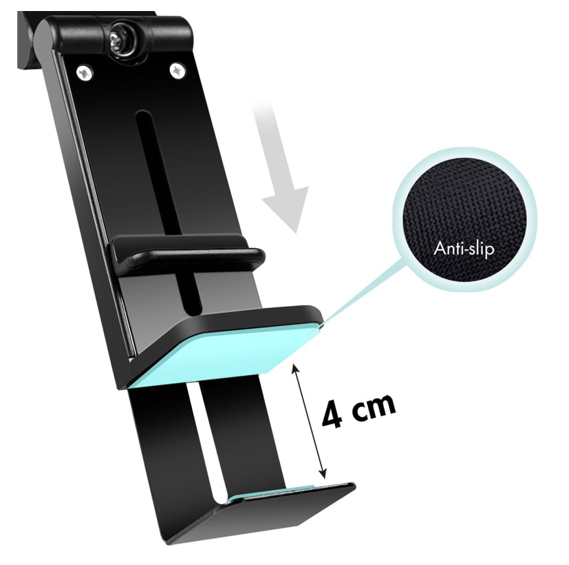 Supporto Porta Smartphone 4,7–6,9'' con Rotazione 360° Nero - Logilink I-SMART-STAND8