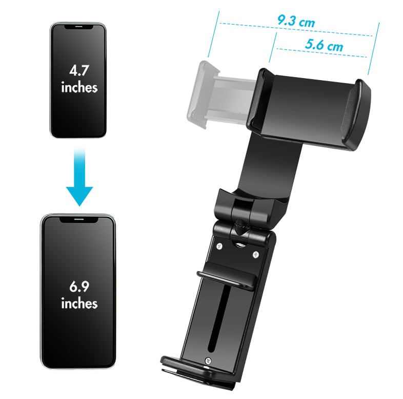Supporto Porta Smartphone 4,7–6,9'' con Rotazione 360° Nero - Logilink I-SMART-STAND8
