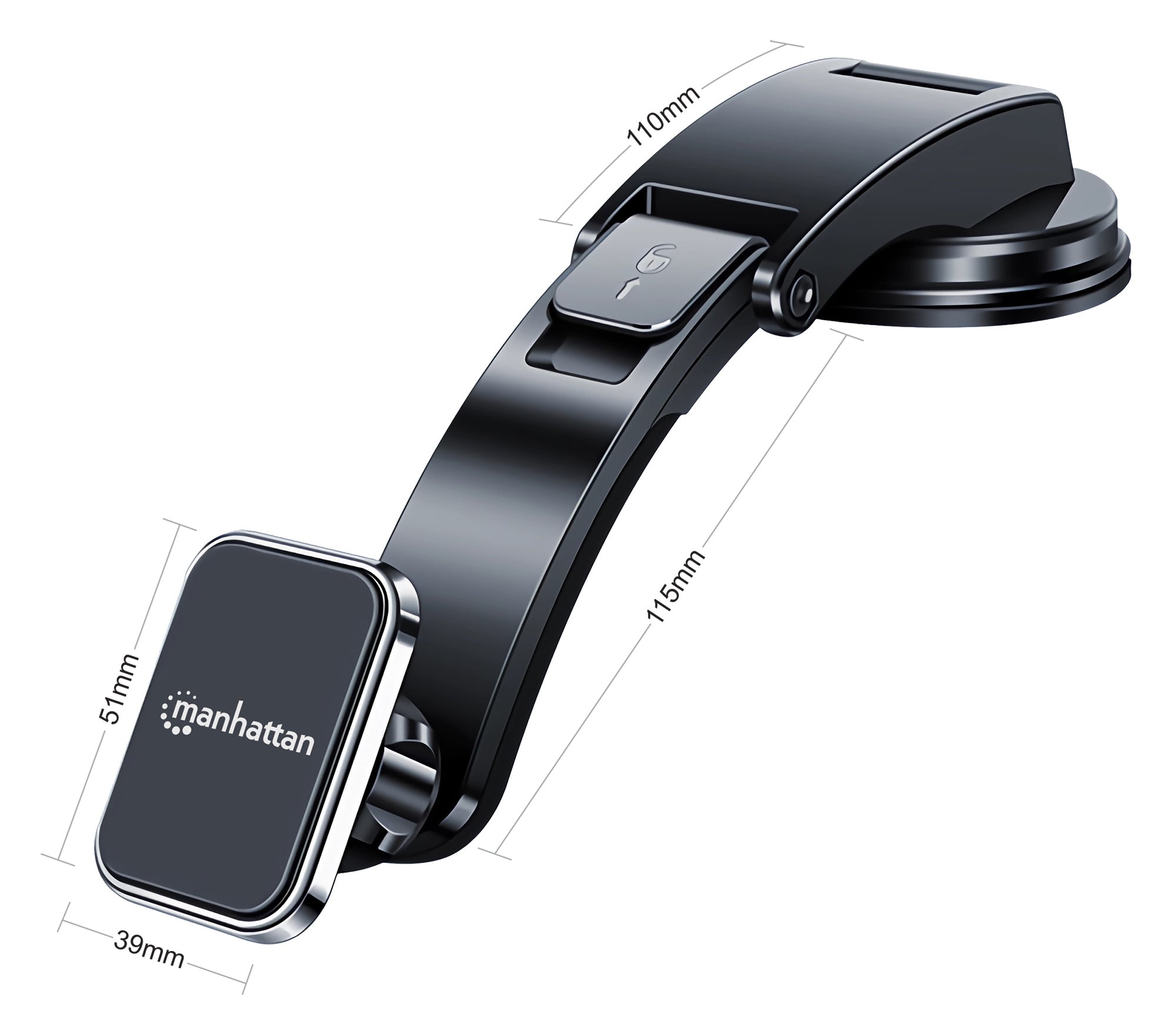 Stand Smartphone da Cruscotto dell'auto con Supporto Magnetico - Manhattan I-SMART-UNI8