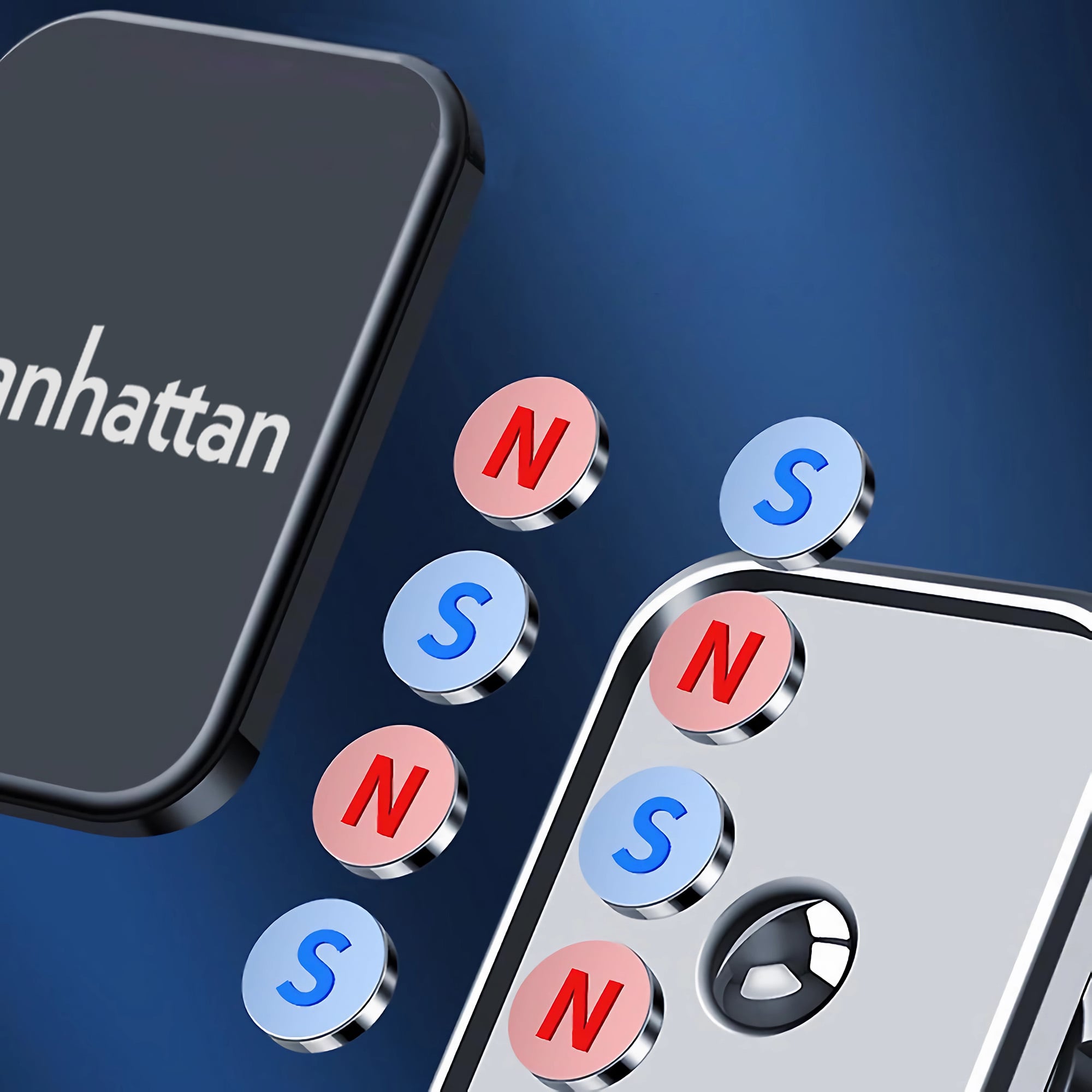 Stand Smartphone da Cruscotto dell'auto con Supporto Magnetico - Manhattan I-SMART-UNI8