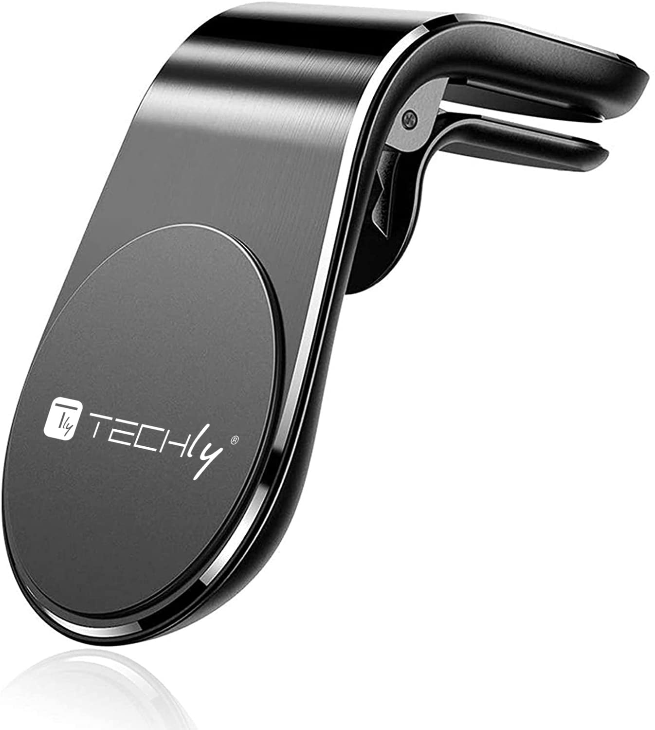 Supporto Magnetico da Auto per Smartphone con Due Placche Metalliche Universali - Techly I-SMART-UNIALTY
