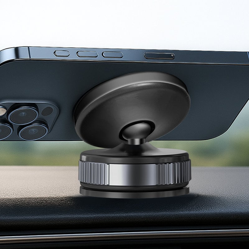 Supporto Magnetico per Smartphone con Chiusura a Rotazione e Ventosa, Nero/Bronzo - Logilink I-SMART-VENT97