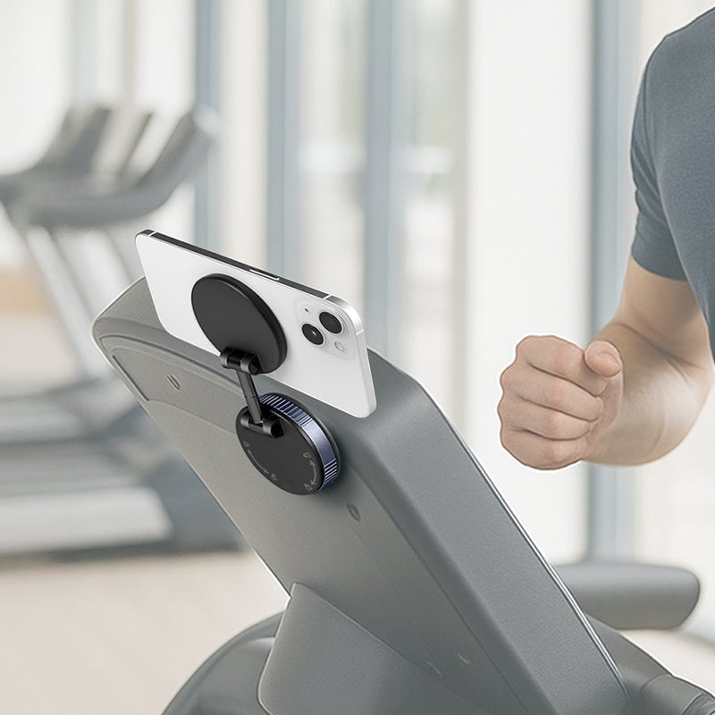 Supporto Magnetico per Smartphone con 2 Snodi a 180°, Chiusura a Rotazione e Ventosa, Nero/Bronzo - Logilink I-SMART-VENT98