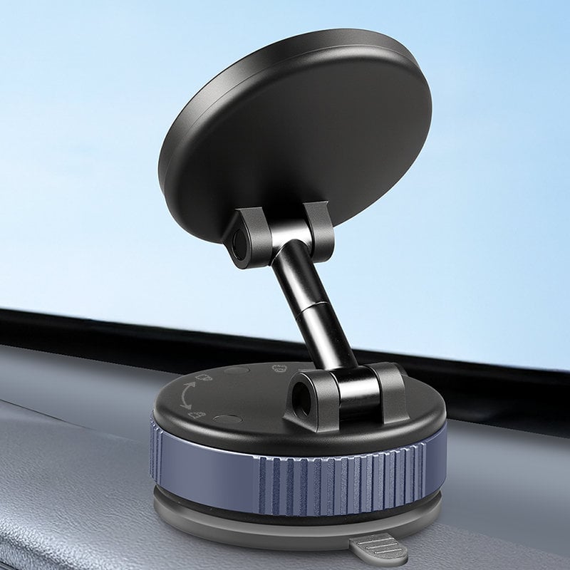 Supporto Magnetico per Smartphone con 2 Snodi a 180°, Chiusura a Rotazione e Ventosa, Nero/Bronzo - Logilink I-SMART-VENT98
