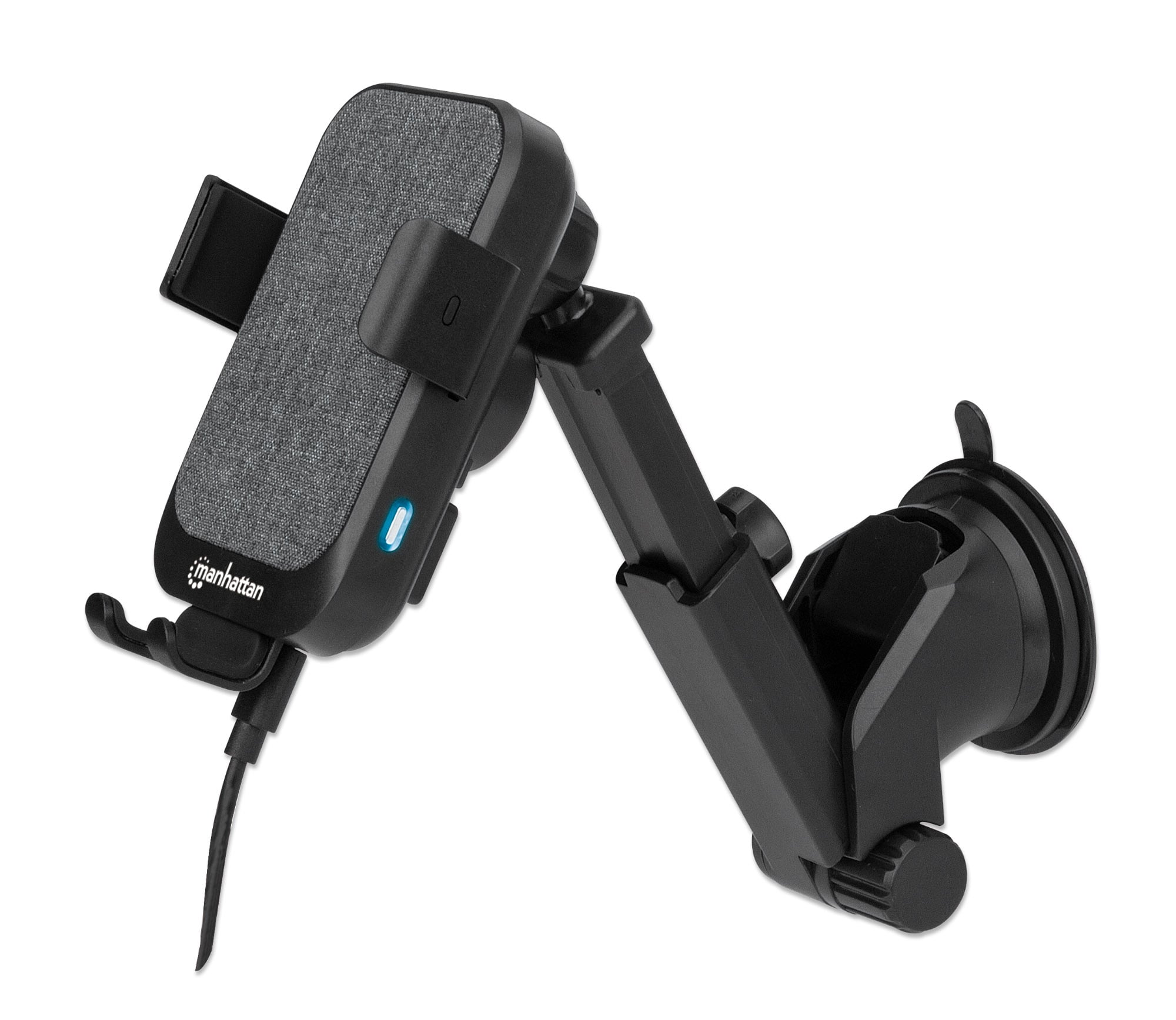 Caricatore rapido da Auto Wireless 10W doppio aggancio e sensore touch - Manhattan I-SMART-WRL10C