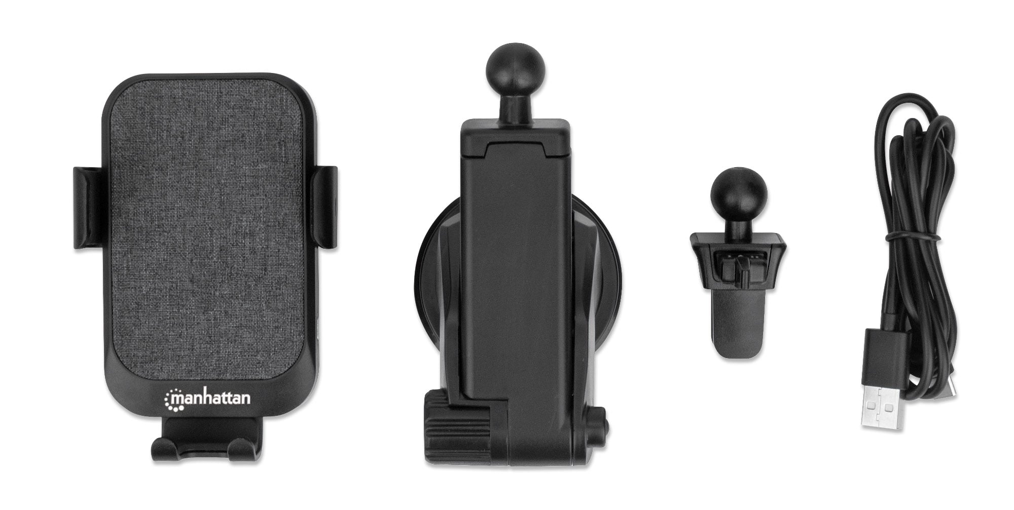 Caricatore rapido da Auto Wireless 10W doppio aggancio e sensore touch - Manhattan I-SMART-WRL10C