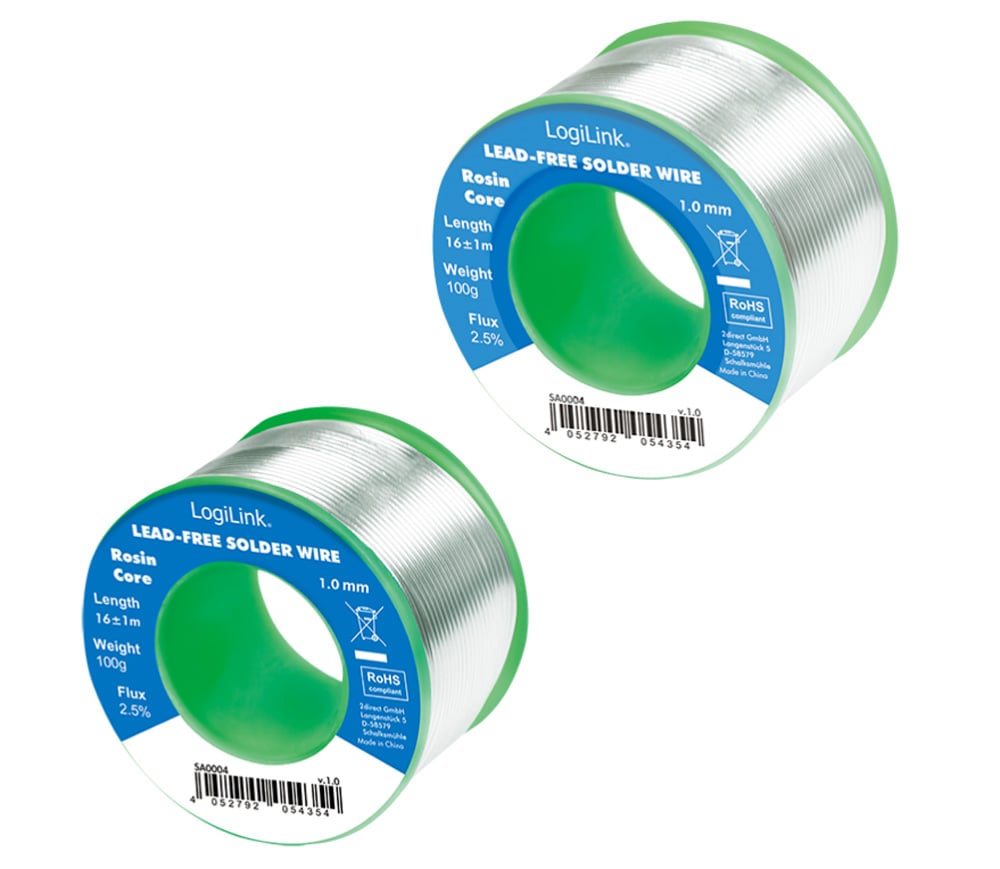 Wrought-free Wrapping Tin Copper 0,7 % ø 1 mm 100 g - Logilink I-ST- 1001 LF