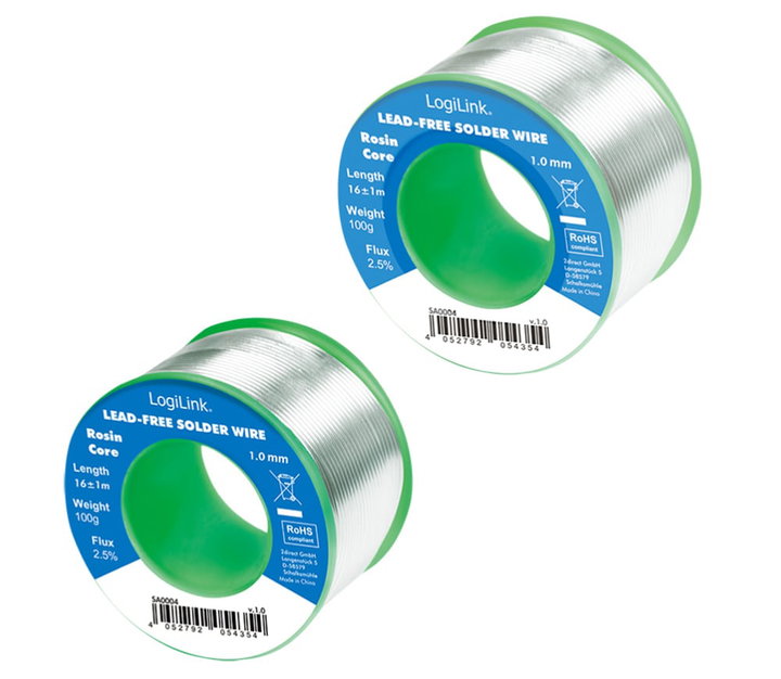 Lead-Free Solder Wire on Reel 1mm 100g - Logilink I-ST-1001LF