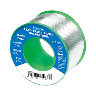 Lead-Free Silver Solder Wire on Reel 0,3% ø 1 mm 100g - Logilink I-ST-1001LFS