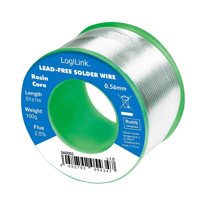 Lead-Free Solder Wire in Roll 0,56mm 100g - Logilink I-ST-10056LF
