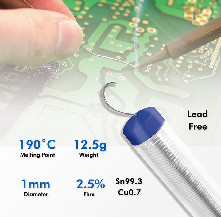Tin in Dispenser ø 1 mm Lead-Free Copper 0,7% 12,5g - Logilink I-ST-1251LF