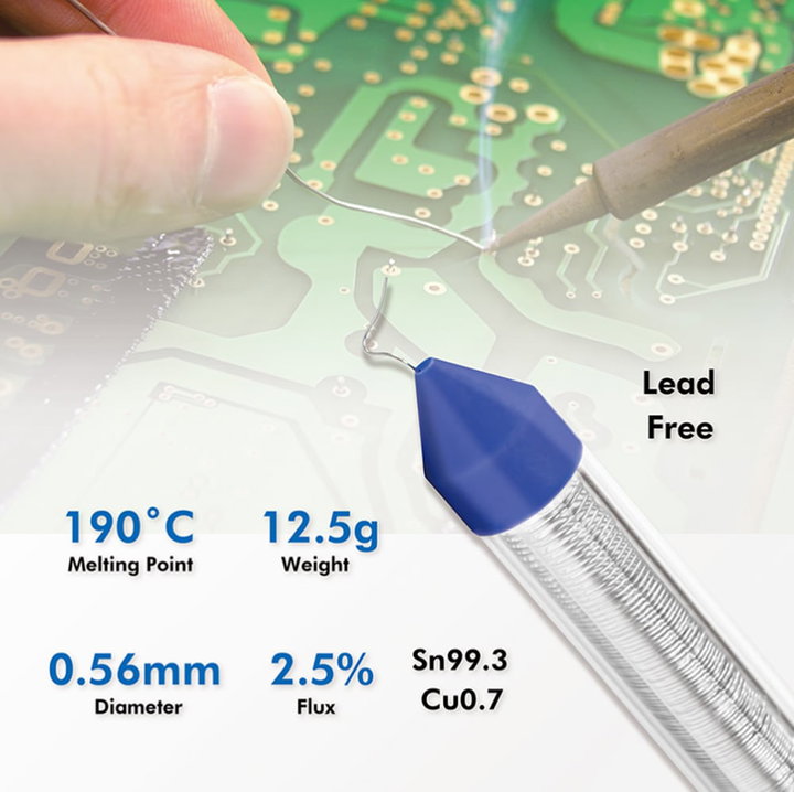 Solder in Dispenser ø 0,56 mm Copper 0,7% 12,5g - Logilink I-ST-12556LF