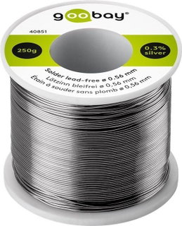 Solder in Roll for Soldering diam. 0,56 mm 250gr - Goobay I-ST-40851
