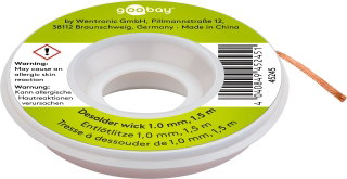 Desoldering Braid on Reel 1,5m with Wick 1,0 mm - Goobay I-ST-DESOL100