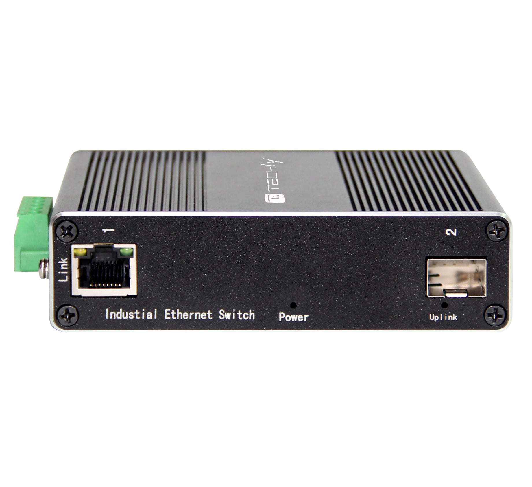 Convertitore Ethernet Industriale Gigabit 1 porta RJ45 a 1 porta SFP Non Gestito - Techly Professional I-SWHUB 1011G