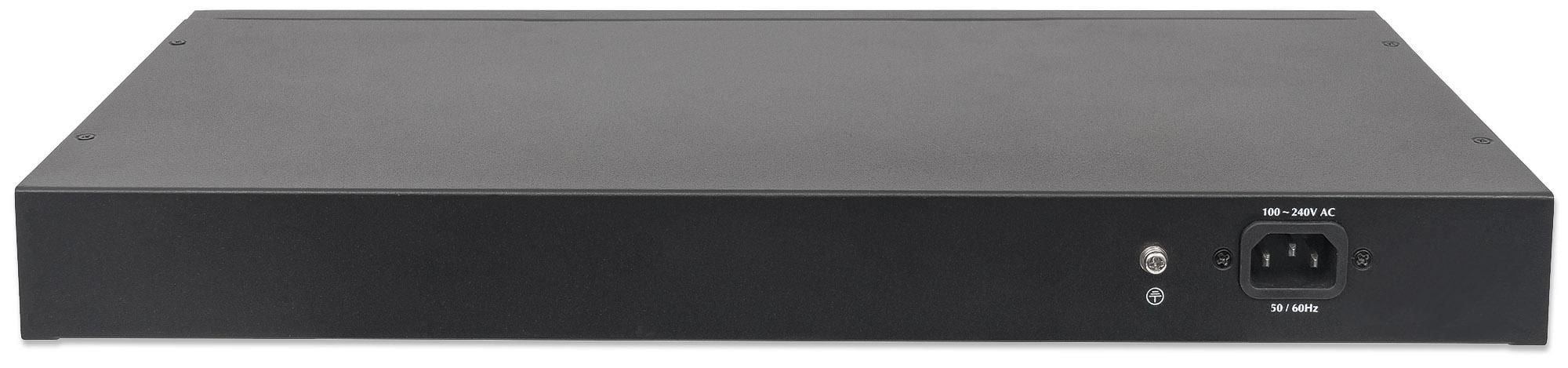 Switch 24 Porte PoE Web-Managed Gigabit Ethernet con 2 Porte SFP - Intellinet I-SWHUB 24GP