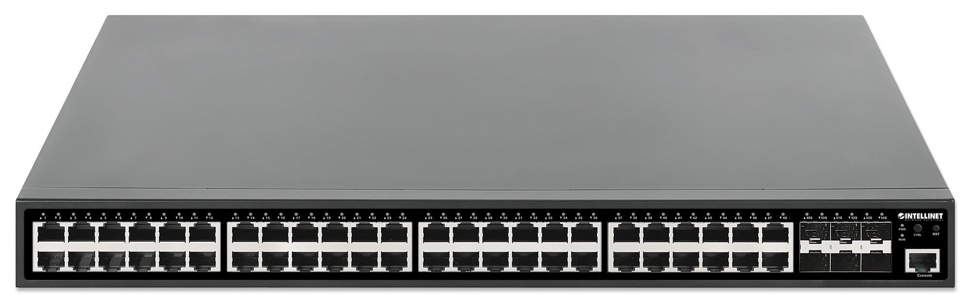 Switch Gigabit Ethernet PoE+ 48 Porte Layer2+ Managed con Sei Slot 10 GbE - Intellinet I-SWHUB 48GP6-45W