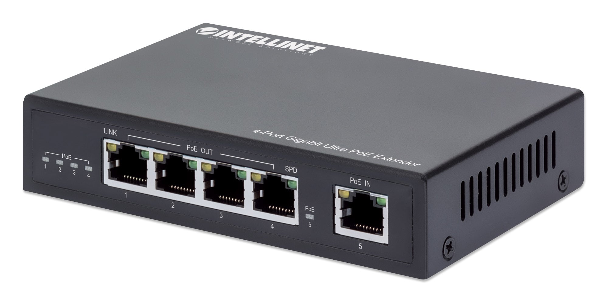 Ultra PoE Extender Gigabit 4 porte - Intellinet I-SWHUB 60W4POE