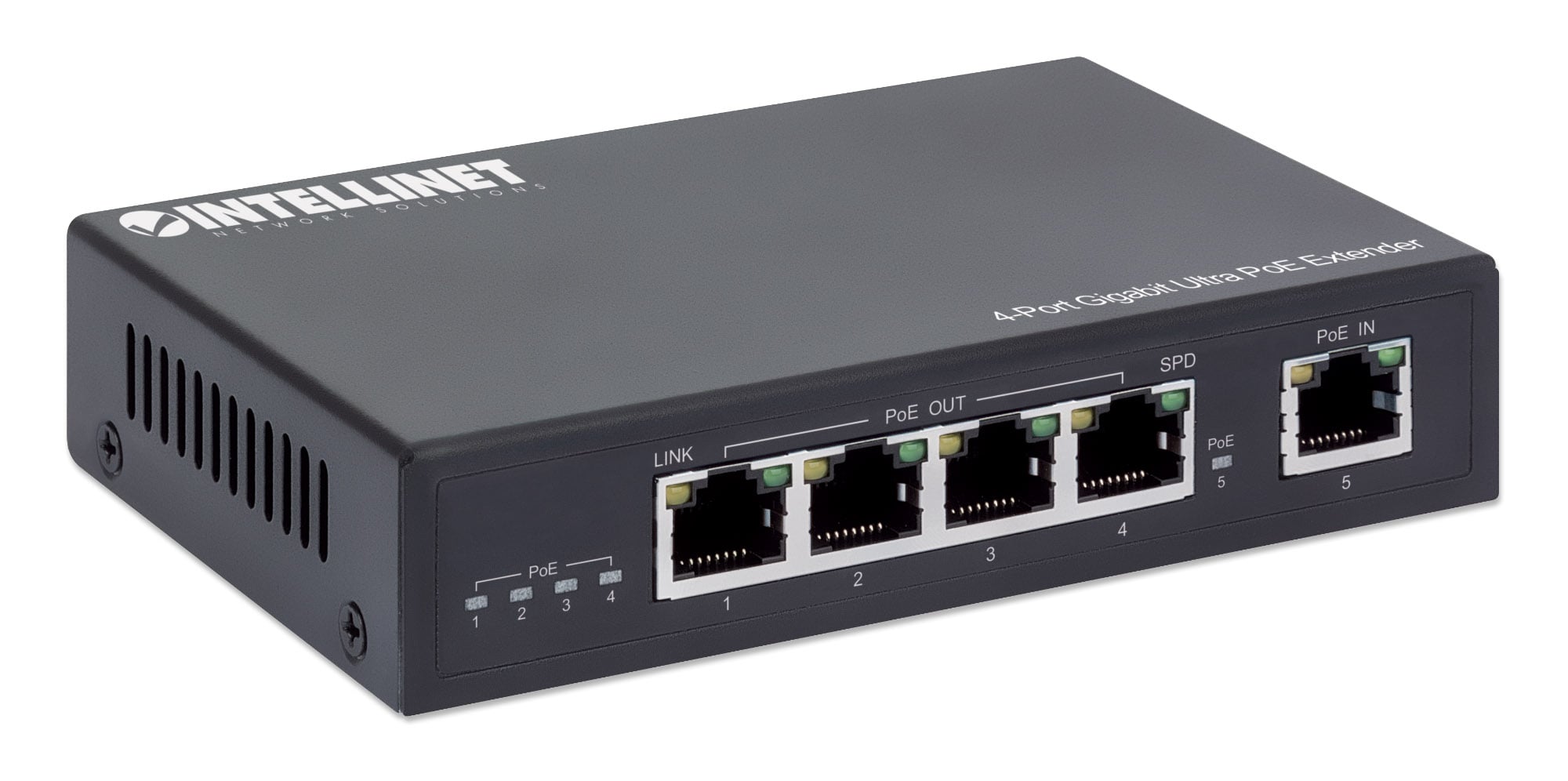 Ultra PoE Extender Gigabit 4 porte - Intellinet I-SWHUB 60W4POE