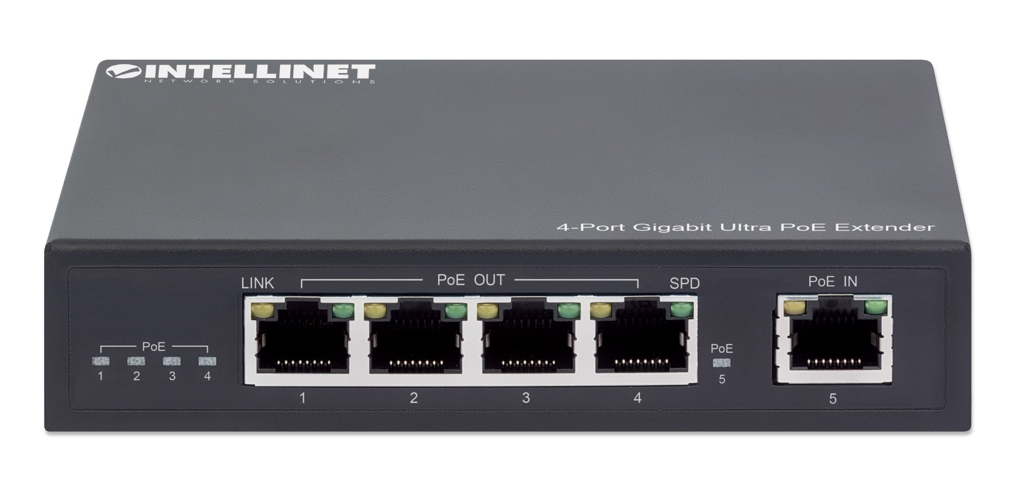 Ultra PoE Extender Gigabit 4 porte - Intellinet I-SWHUB 60W4POE