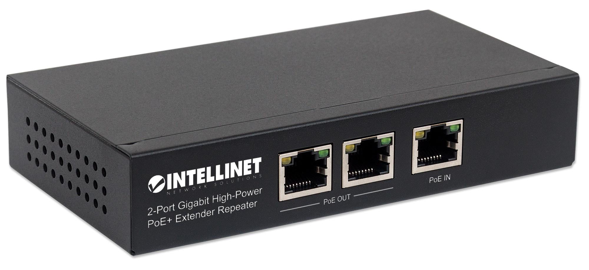 Ripetitore PoE+ Extender ad alta potenza 2 porte Gigabit - Intellinet I-SWHUB 8000SI
