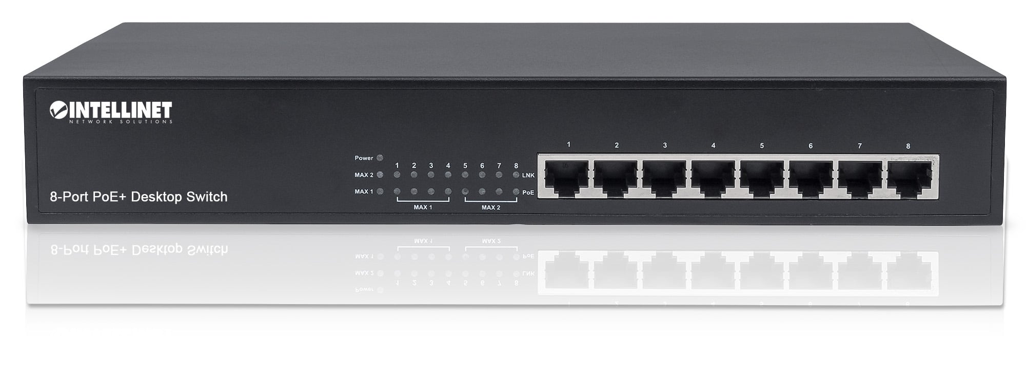 Switch PoE+ 8 Porte 10/100, Desktop / Rack - Intellinet I-SWHUB 88PLUS