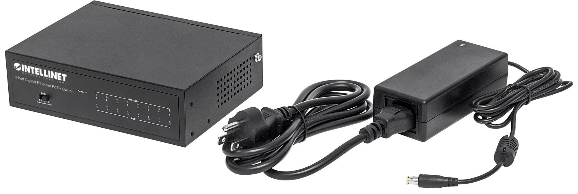 Switch Gigabit Ethernet 8 Porte PoE+ - Intellinet I-SWHUB 8GP4