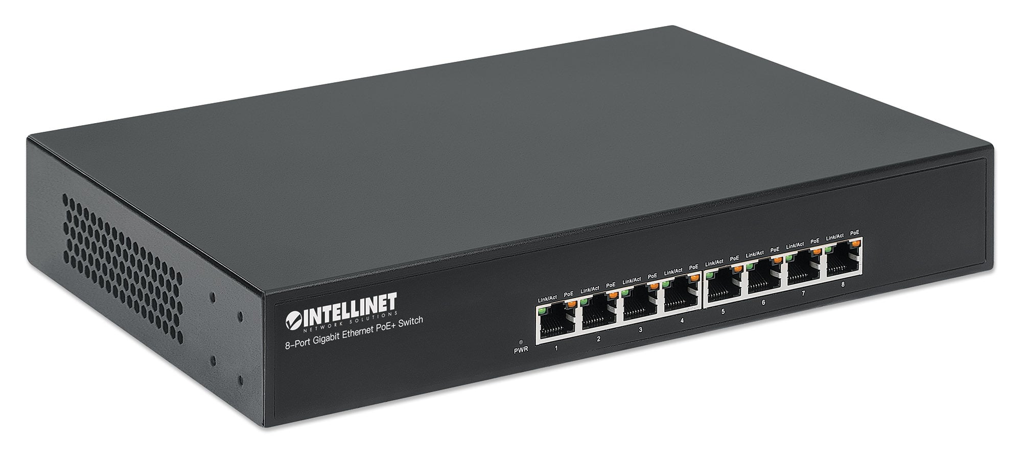 Switch 8 porte Gigabit PoE+ - Intellinet I-SWHUB 8GPE